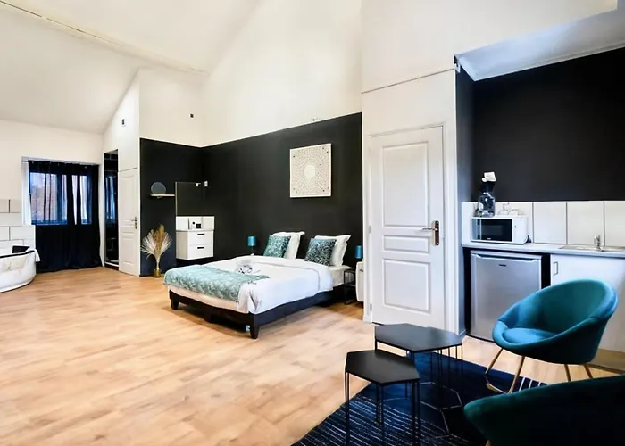 Balneo Privee Design Calme Proche Lille Апартаменты Рубе